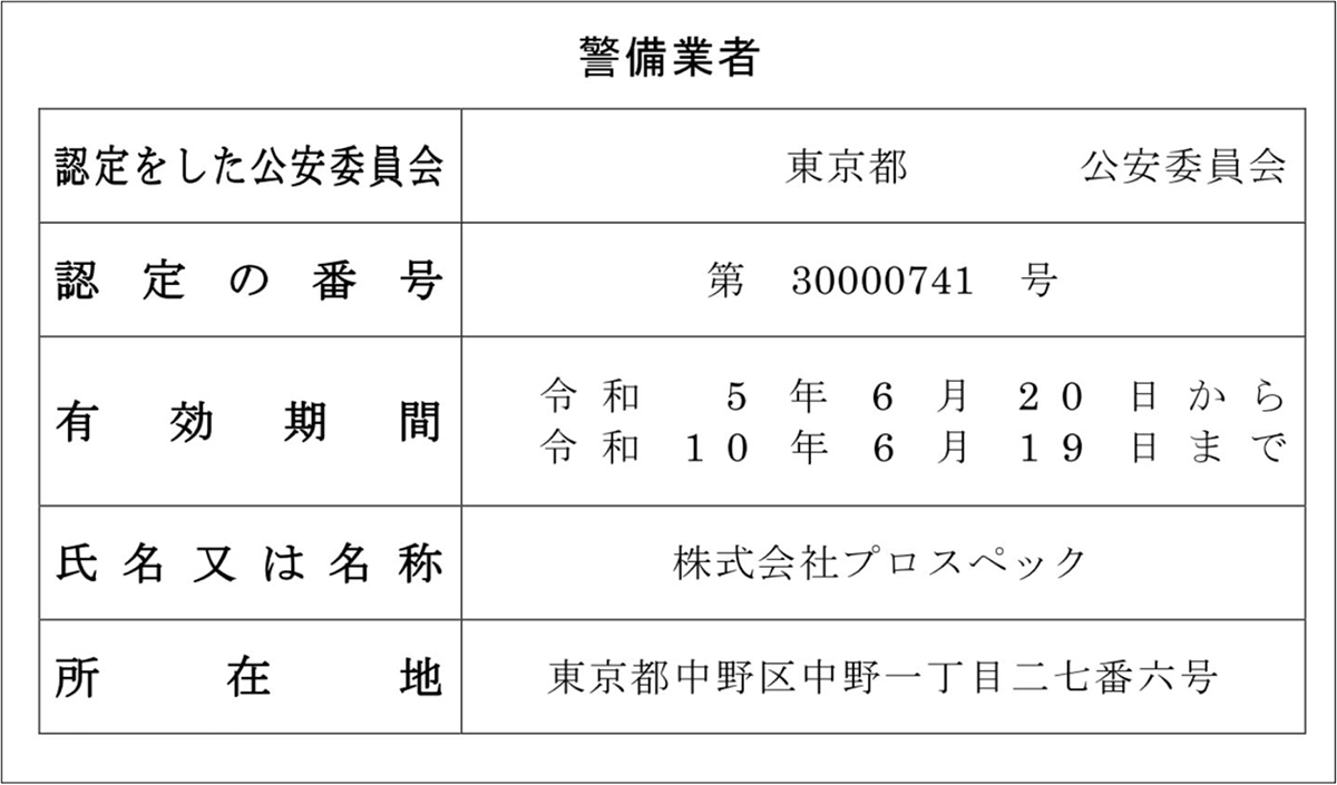 警備業者